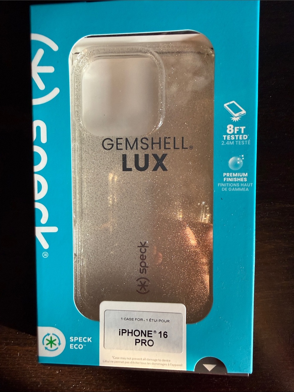 speck Gemshell LUX iPhone 16 Pro Case - Silver Glitter